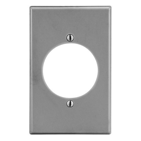 HUBBELL WIRING DEVICE-KELLEMS Wallplate, Mid-Size 1-Gang, 2.15" Opening, Gray PJ724GY